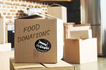 Donate your food when you move instead of throwing it in the trash.